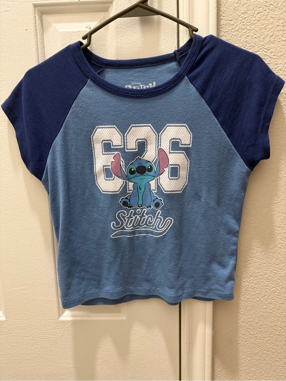 Disney Blue and Navy Stitch Raglan Tee